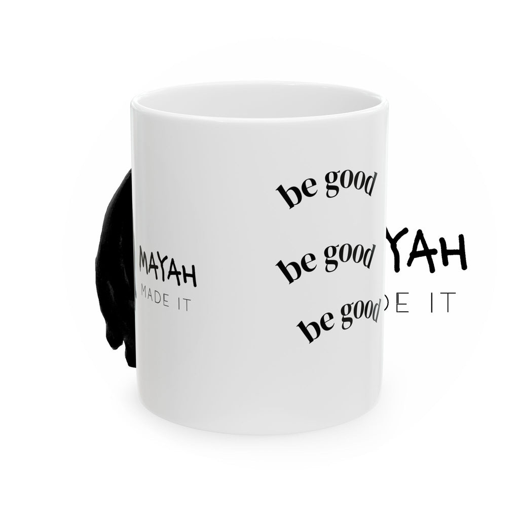 Mayah Made It Ceramic Mug — Motivational Coffee Cup with Illustrated Portrait